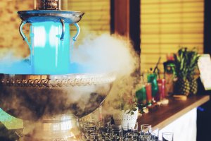 Fontanna alkoholowa niebieska jasna